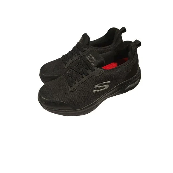 Skechers Shoe Women Size 6.5 Leslie Arch Fit Alloy Toe Work Black Slip Resistant - Picture 1 of 5